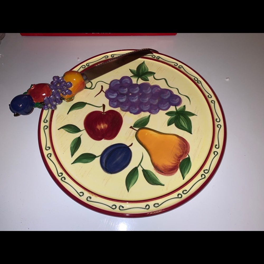 🍇Cheese Plate & Knife 🧀🍎🍇🍐